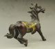 China Old Hand Engraving Copper Gilding Dragon And Phoenix Horse Statue Zx49 Other Chinese Antiques photo 2