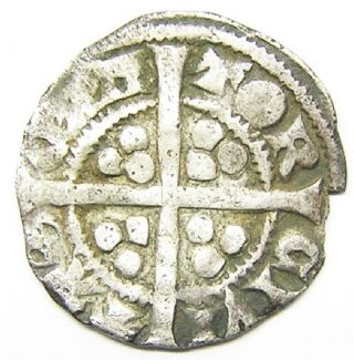 Medieval Silver Penny Of King Edward I Minted In Canterbury 1279 - 1307 A.  D. photo