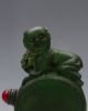 Chinese Old Peking Green Colored Glaze Snuff Bottle Handwork Baby Statues G002 Snuff Bottles photo 1