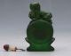 Chinese Old Peking Green Colored Glaze Snuff Bottle Handwork Baby Statues G002 Snuff Bottles photo 5
