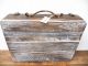 Vintage Style Reclaimed Wood Box Suitcase W/hinged Lid Urban Rustic Industrial Primitives photo 3