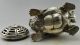 Collectible Decorated Old Handwork Tibet Silver Dragon Tortoise Incense Burner Other Chinese Antiques photo 2