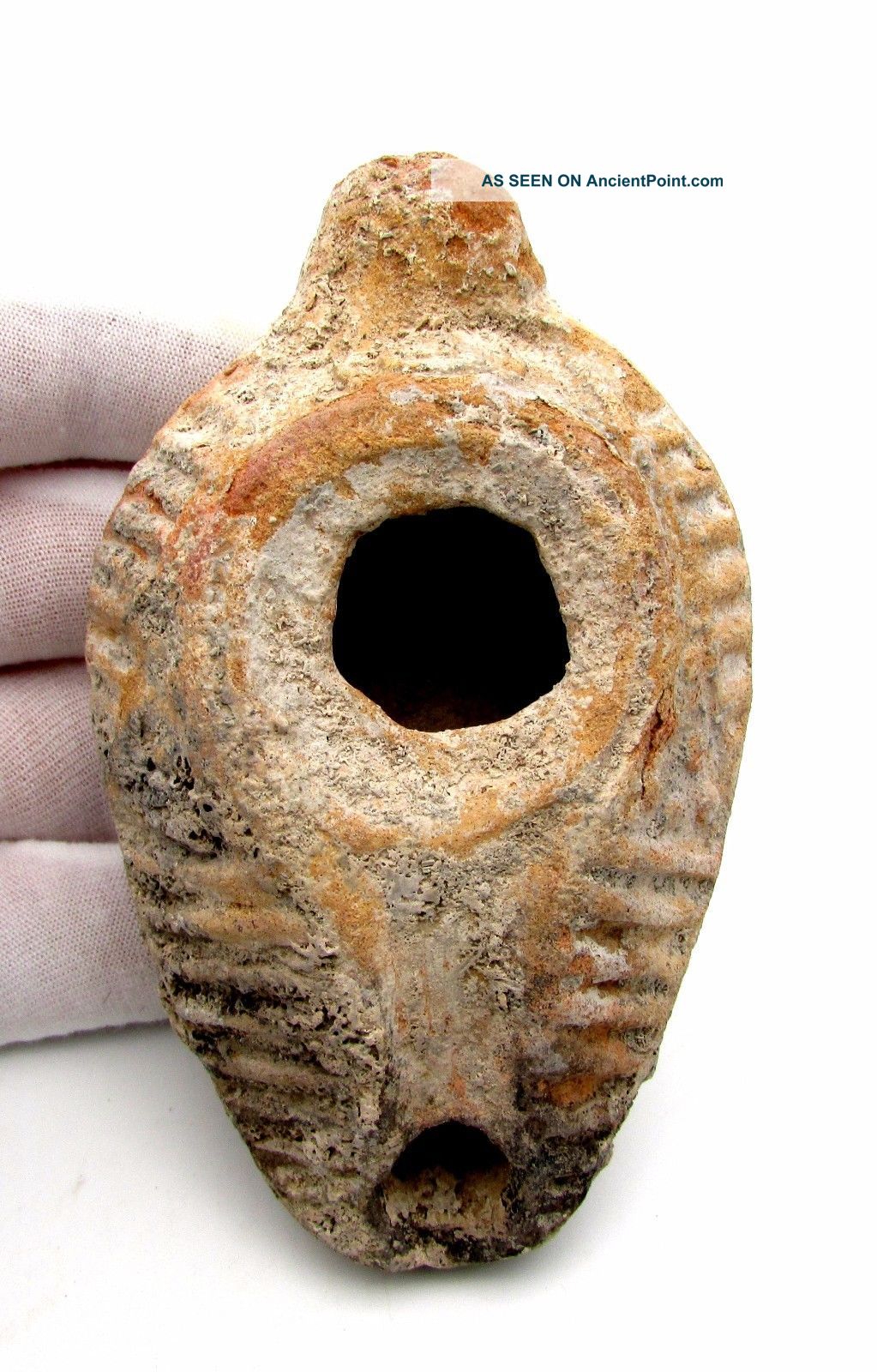 Roman Ceramic / Terracotta Oil Lamp - Very Rare Ancient Historic Artifact - L55 Roman photo