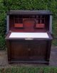 Antique Eastlake Style Carved Arts & Crafts Drop Front Desk Drawer Cabinet 1800-1899 photo 2