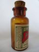 Antique Winthrop Apothecary Medicine Poison Silver Protargol Cork Bottle Bottles & Jars photo 3