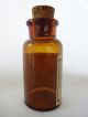 Antique Winthrop Apothecary Medicine Poison Silver Protargol Cork Bottle Bottles & Jars photo 4