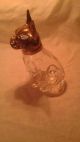 Rare Antique Silver Plate & Crystal 8 Inch Dog Head Candy Container / Glass Eye Bottles & Jars photo 1