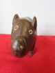 Trobriand Island Pig Carving Lime Incised Mid Century No.  2 Pacific Islands & Oceania photo 2
