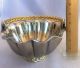 Silver Plate Scalloped Basket With Gold Tone Braided Handle. Baskets photo 4