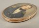 Antique War Of 1812 Naval Officer Miniature Portrait Painting & Hair Jewelry,  Nr Folk Art photo 5