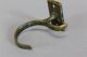 Rare 18th C American Brass Jamb Hook Great Design Old Surface Rare Acorn Finial Primitives photo 5