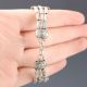 Tibetan Silver & Jade Hand - Carved Beads Bracelet Py0496 Bracelets photo 4