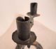 19th C Forged Iron Double Candle Holder Primitive American Antique Rush Light Primitives photo 3
