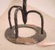 19th C Forged Iron Double Candle Holder Primitive American Antique Rush Light Primitives photo 4