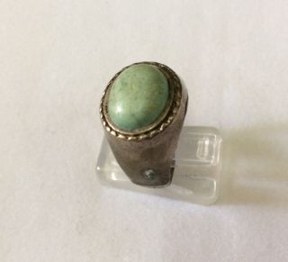 Mens Near Eastern Engraved Old Turquoise Rings Vintage Medieval Afghan Antique 8 photo