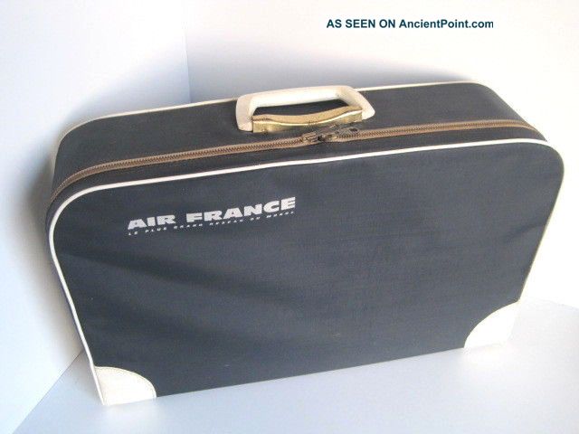 Air France - Authentic 1960 ' S Suitcase Valise Valisette Stewardess Pilot Art Deco photo