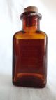 Antique Small Parke Davis Apothecary Medicine Aloin Cascarin Bottle Cork Top Bottles & Jars photo 3