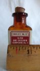 Antique Small Parke Davis Apothecary Medicine Aloin Cascarin Bottle Cork Top Bottles & Jars photo 5