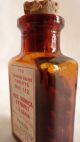 Vintage Parke Davis Poison Apothecary Medicine Nux Vomica Bottle Full Contents Bottles & Jars photo 5