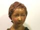 19th C.  Italian Polychrome Terracotta Bust Of A Boy After Andrea Della Robbia Other Antique Ceramics photo 1