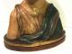 19th C.  Italian Polychrome Terracotta Bust Of A Boy After Andrea Della Robbia Other Antique Ceramics photo 2