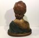 19th C.  Italian Polychrome Terracotta Bust Of A Boy After Andrea Della Robbia Other Antique Ceramics photo 3