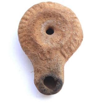 Ancient Hellenistic Oil Lamp 3 - 2 Century Bc Holy Land Archaeoiogy photo