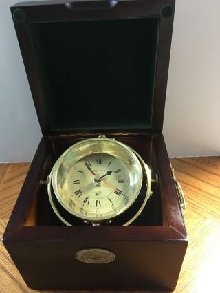 Vintage John Poole London Marine Chronometer Clock photo