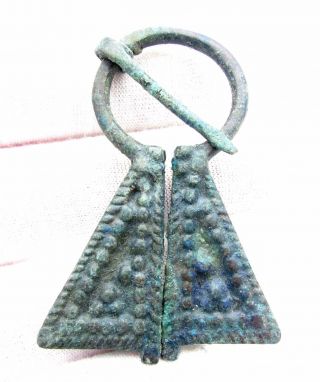 Viking Bronze Penannular Omega Brooch - Great Ancient Historic Artifact - D155 photo