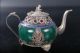 Exquisite China Carving Tibetan Silver Inlay Teapot Monkey Lid Teapots photo 2