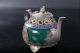 Exquisite China Carving Tibetan Silver Inlay Teapot Monkey Lid Teapots photo 3