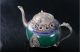Exquisite China Carving Tibetan Silver Inlay Teapot Monkey Lid Teapots photo 4