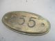 Vintage Brass House Number Plaque Room Sign Beading Architectural Antique 255 Signs photo 2