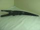 Antique Hand Carved Bone And Ebony Crocodiles Other Ethnographic Antiques photo 2