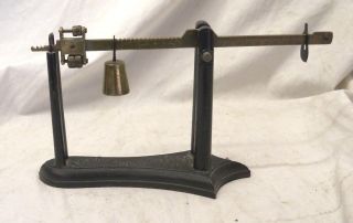 Antique Small Cast Iron & Brass Fairbanks Salesman Sample Scale photo