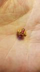 Large 23k Solid Gold Bead With Rubys Roman photo 4
