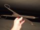 18th C Primitive Antique Hand Forged Wrought Iron Pipe Tongs Hearth Utensil Primitives photo 1