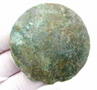 Very Rare Ancient Roman Bronze Mirror - Fantastic Ancient Artifact - D178 photo