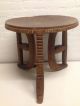 Ethiopia: Old Large African Ethiopian Authentic 3 - Leg Injerra Table - 50 Cm. Other African Antiques photo 1