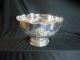 Decorative Silver On Copper Chased Large Heavy Punch Bowl - Lion Handles & Cups Bowls photo 1