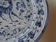 Vintage Spain Spanish Blue And White Hand Painted Faience Majolica Plate Charger Other Antiquities photo 2