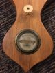 Antique Victorian English Barometer Thermometer Banjo Wood Barometers photo 1