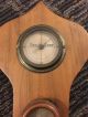 Antique Victorian English Barometer Thermometer Banjo Wood Barometers photo 4