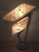 Vtg 1950s Mid Century Retro Atomic Z Majestic Table Lamp W/fiberglass Shades Mid-Century Modernism photo 3