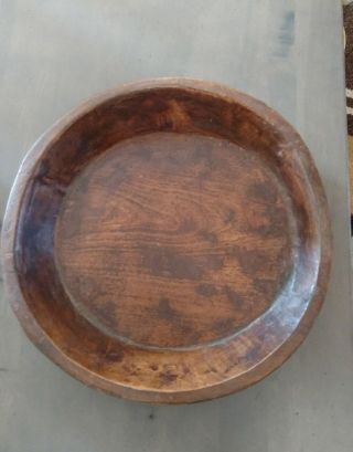 Antique/primitive Dough Bowl Trencher Table Centerpiece Hand Carved Wood photo