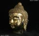Marked Tibet Buddhism Bronze Brass Lucky Shakyamuni Amitabha Buddha Head Statue Buddha photo 1