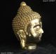 Marked Tibet Buddhism Bronze Brass Lucky Shakyamuni Amitabha Buddha Head Statue Buddha photo 3