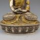 Tibet Silver Copper Gilt Tibetan Buddhism Statue - - Sakyamuni Buddha Buddha photo 3