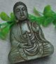 Chinese Ancient Old Hard Jade Hand - Carved Pendant Necklace Sakyamuni Necklaces & Pendants photo 2