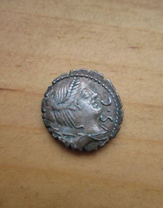 Ancient Roman Republic Silver Denarius Coin Claudia S.  C Denario A Xxiii 84 B.  C. photo